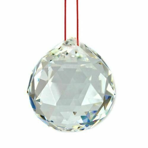 Crystal Ball 50mm Prisms Clear Suncatcher Hanging Drops