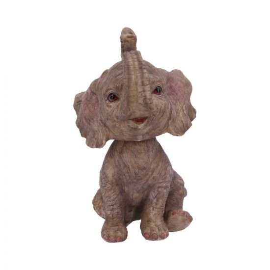 Bob-ar Grey Elephant Bobble Head Figurine