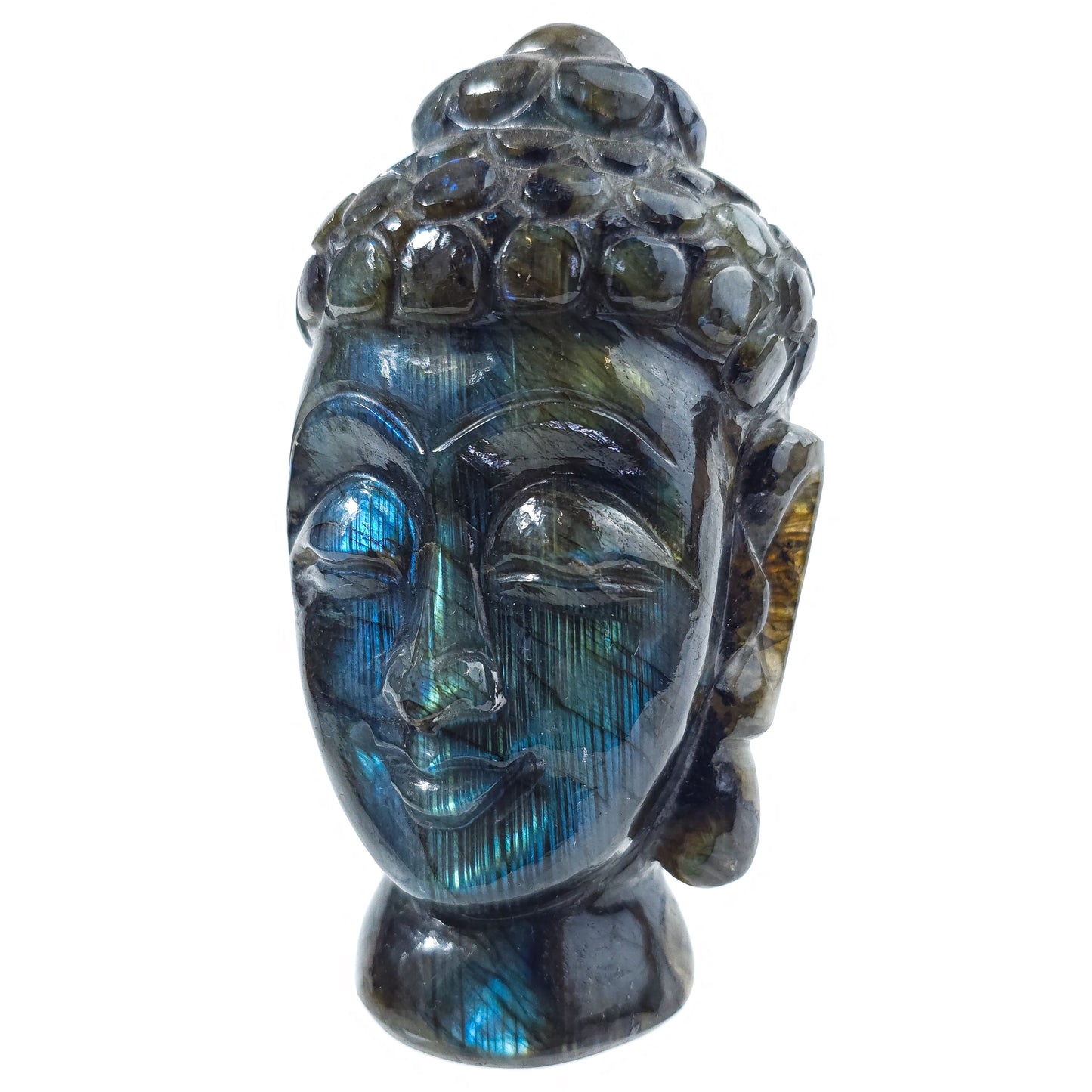 Labradorite Buddha Head