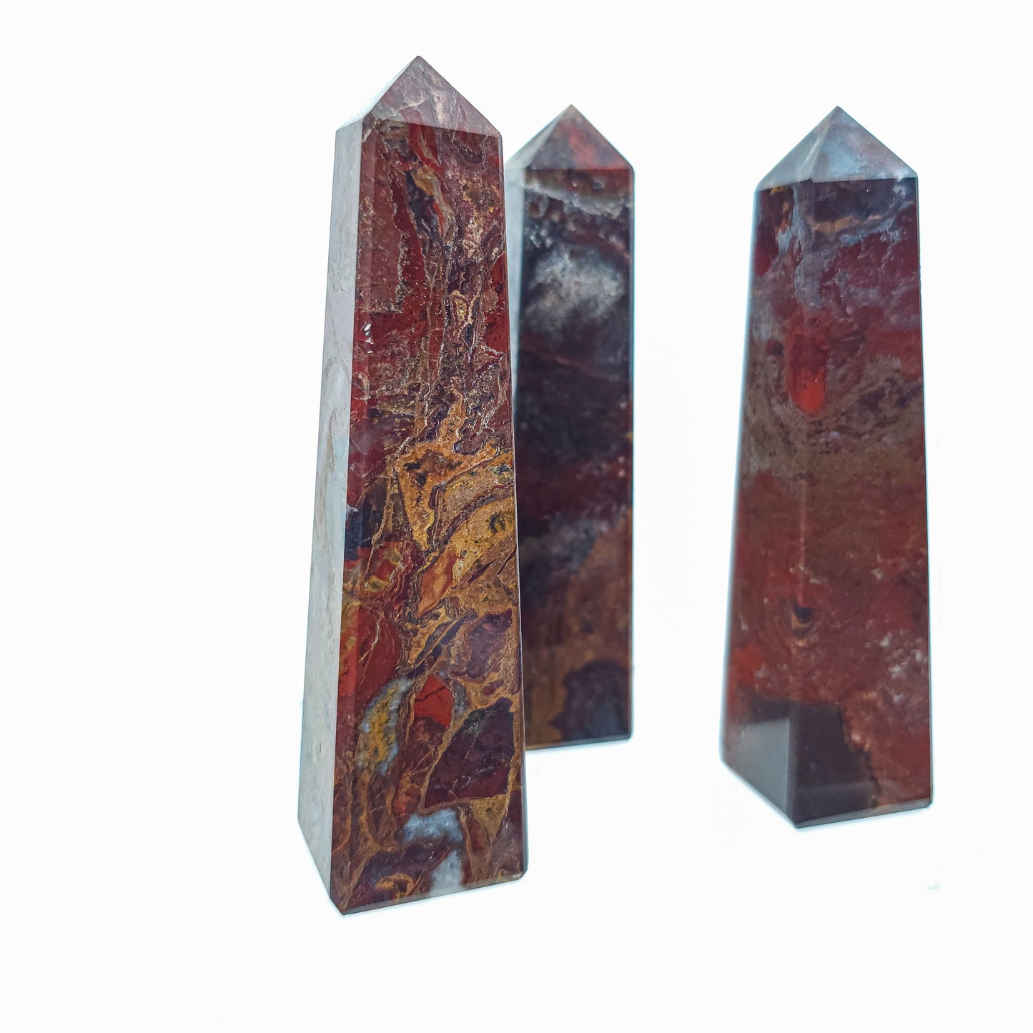 Red Jasper and Hematite Towers