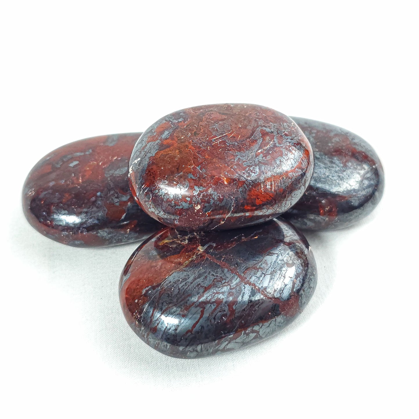 Red Jasper and Hematite Palms