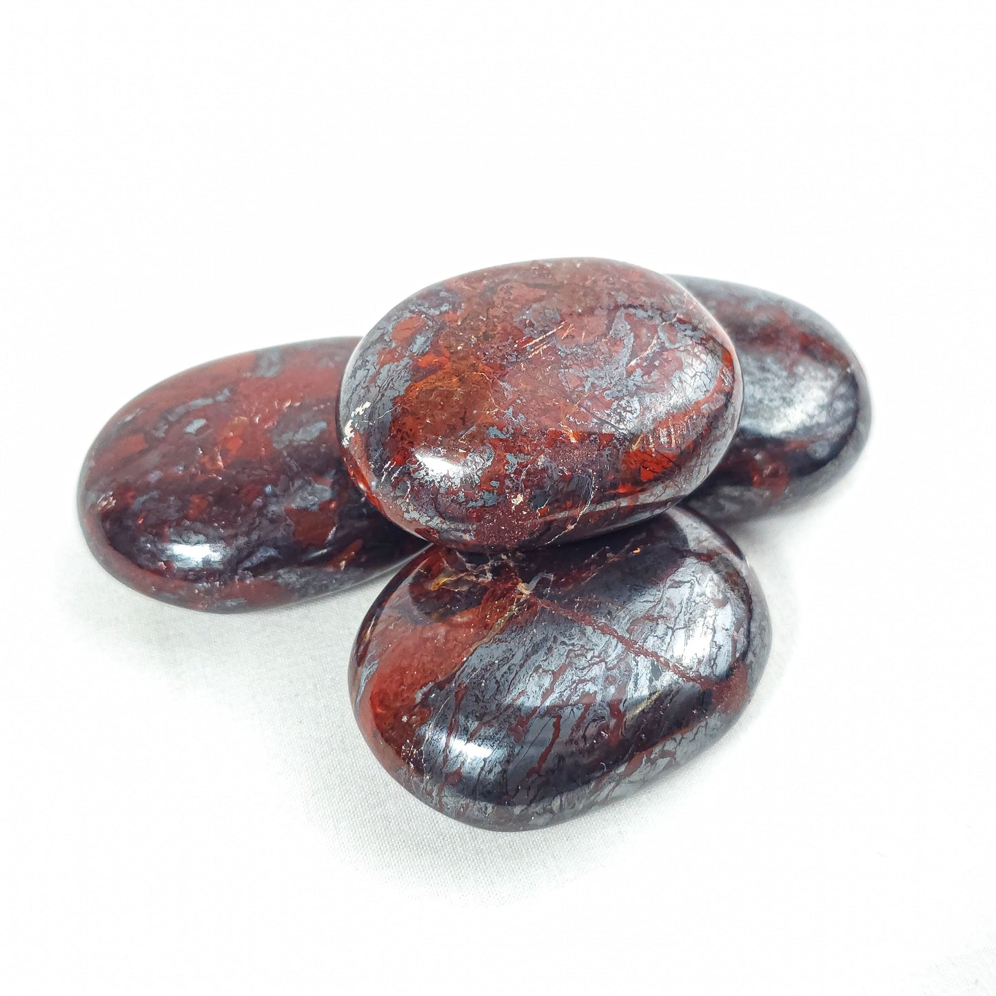 Red Jasper and Hematite Palms