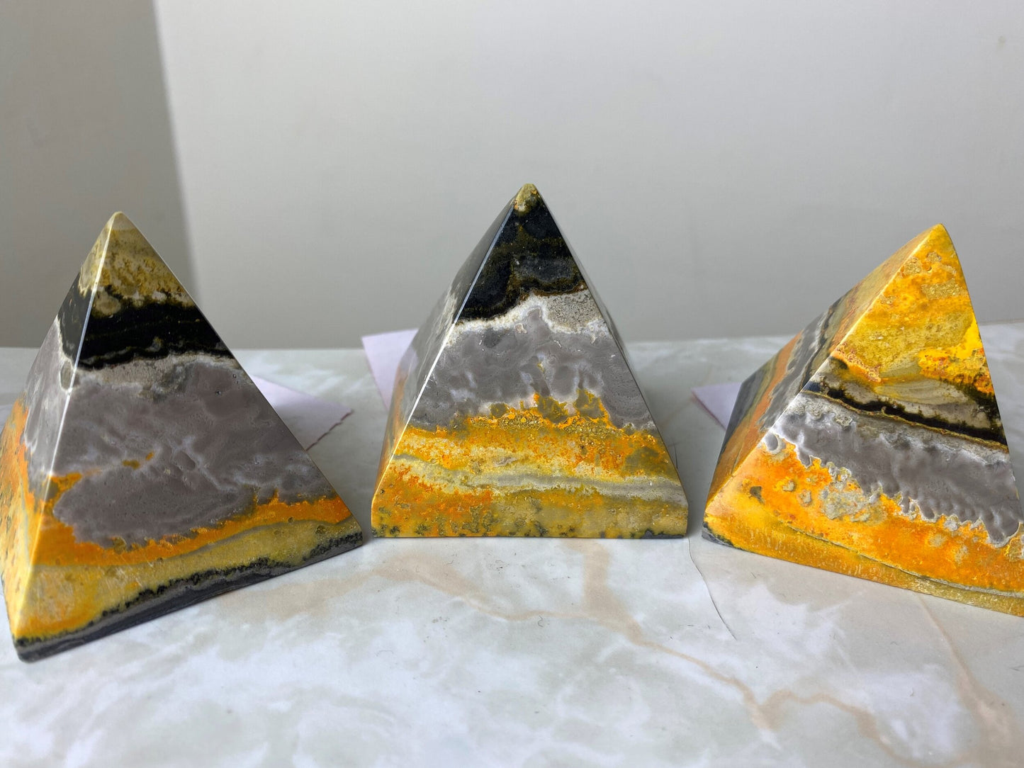 Bumblebee Jasper Pyramids