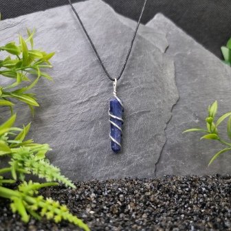 Wire Wrapped Crystal Point Pendant