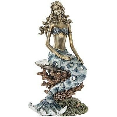 Exotic Art Mythical Mermaid Sitting On Coral