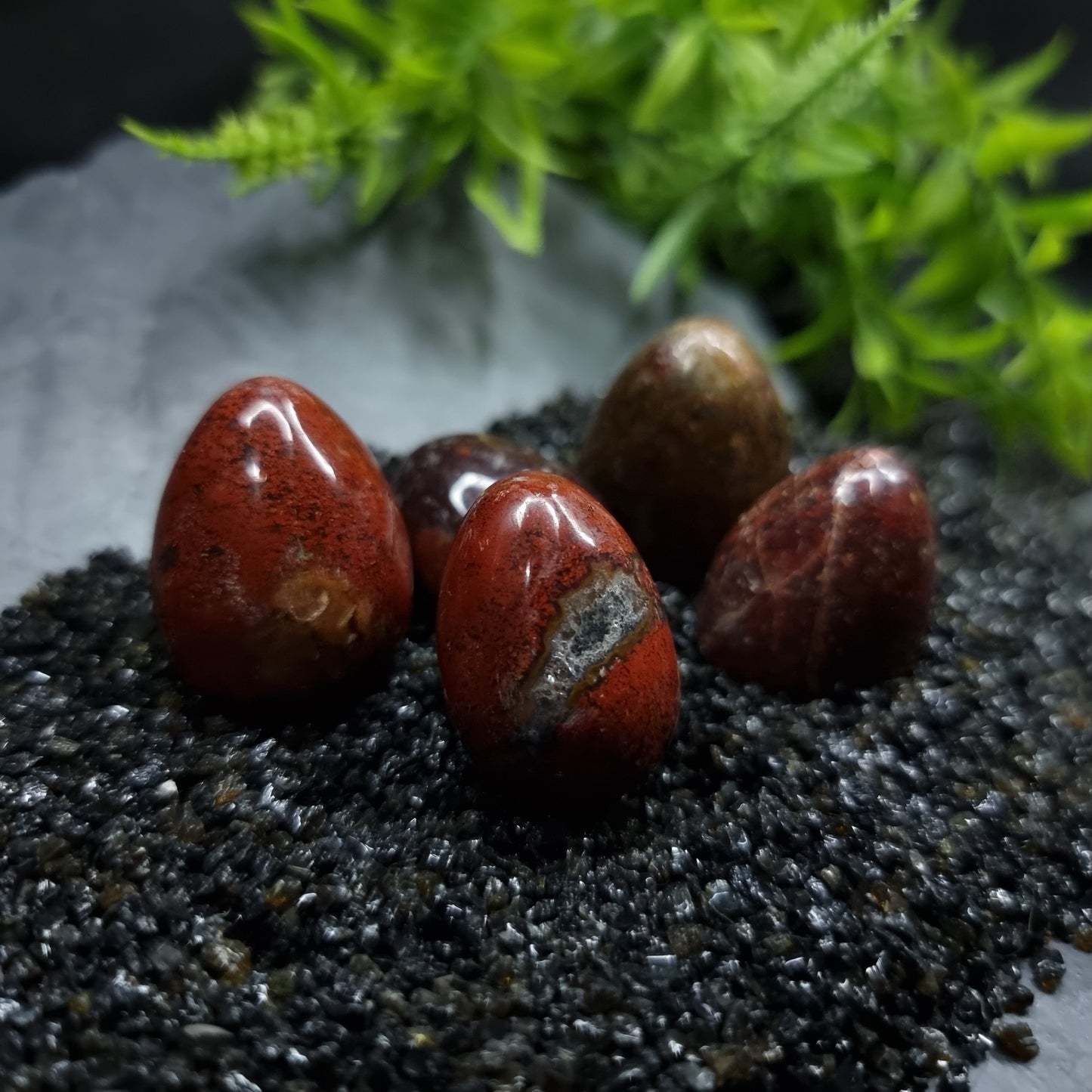 Red Moss Agate Mini Eggs