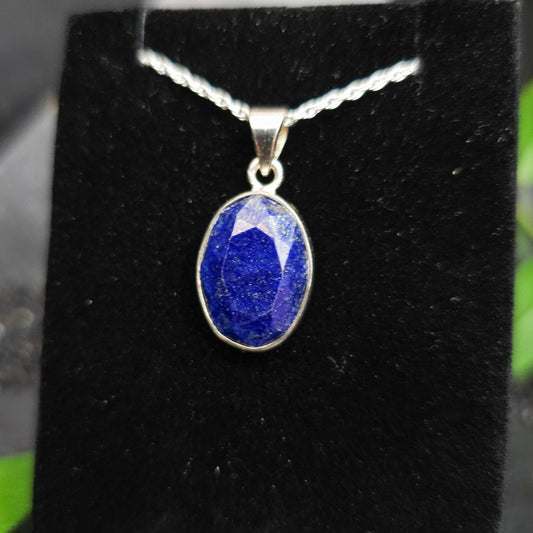 Lapis Lazuli Pendant (Faceted) No. 66