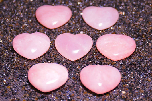 Rose Quartz Hearts 30mm