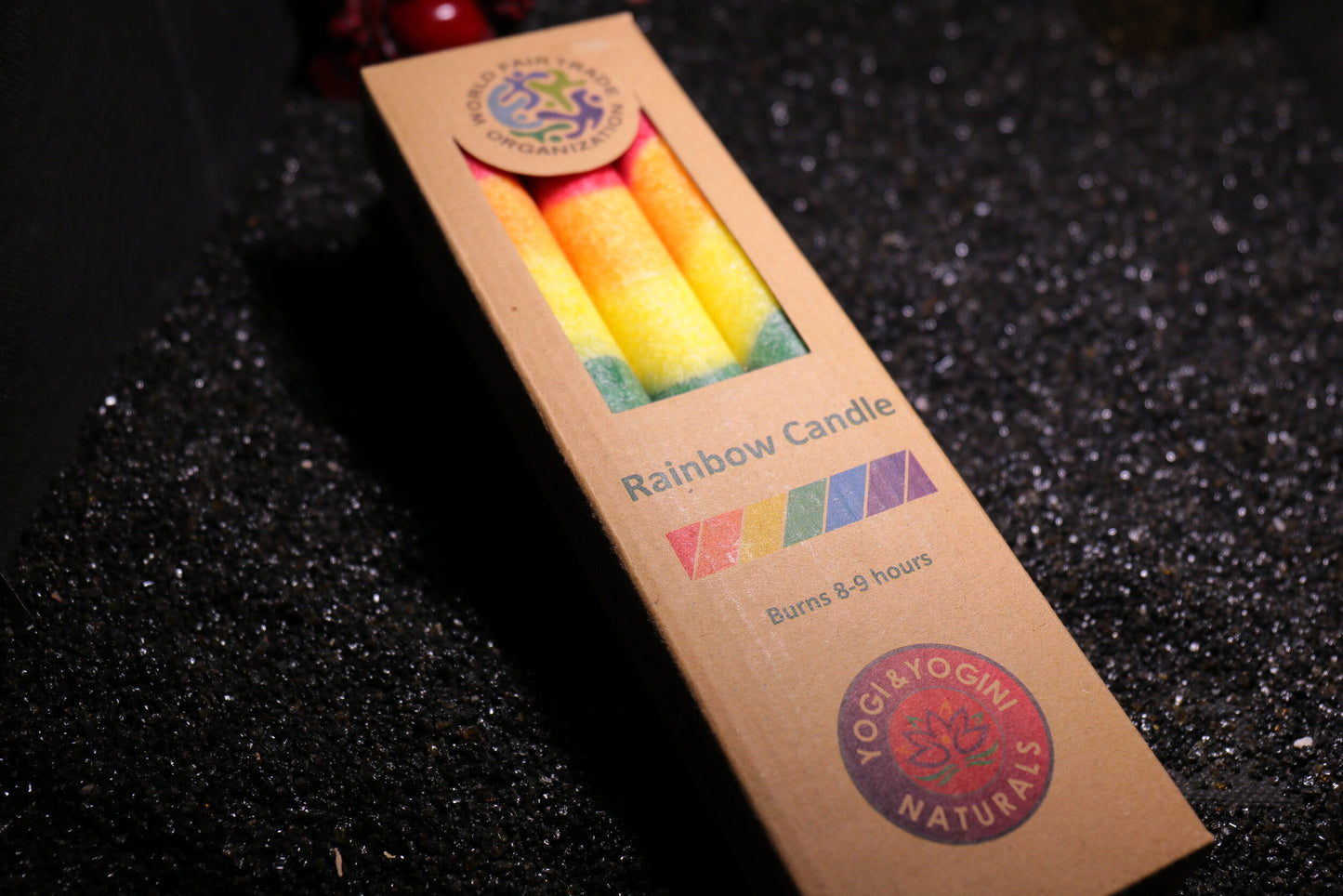 Fair Trade Rainbow Candles x 3