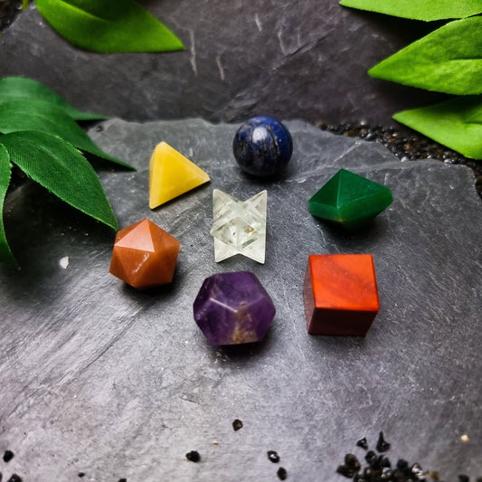 Platonic Solids Crystal Set