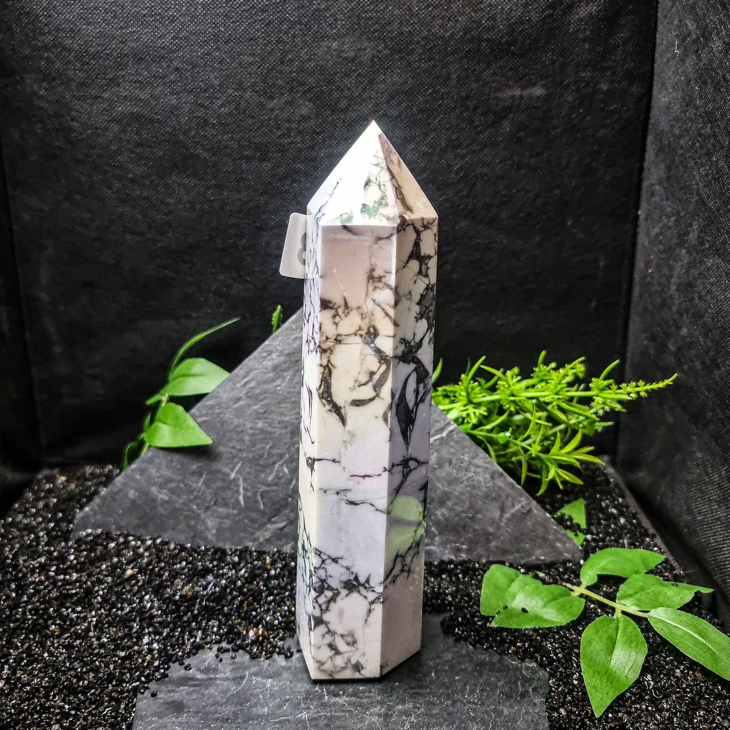 Angel Aura Howlite Tower