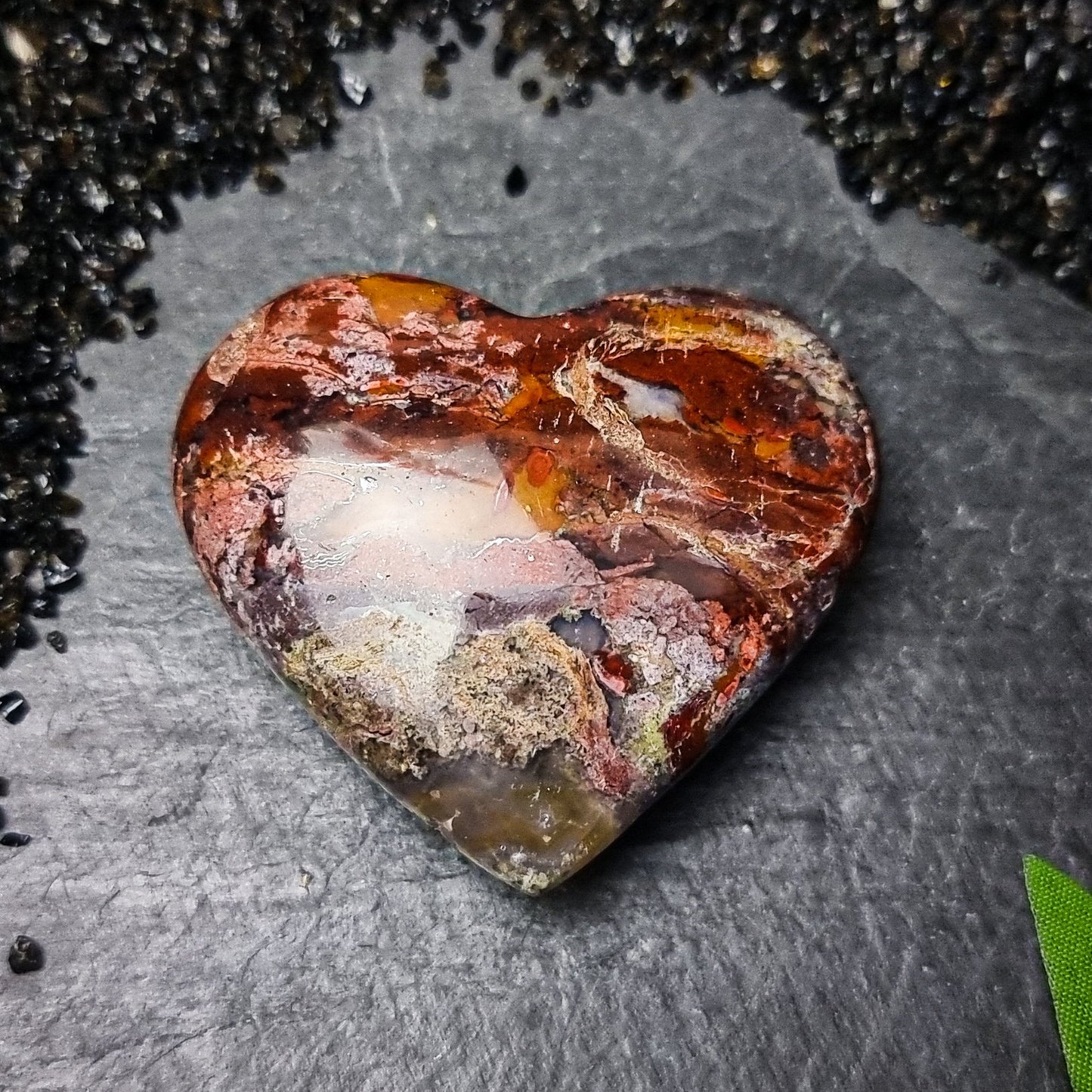 Messy Moss Agate Hearts