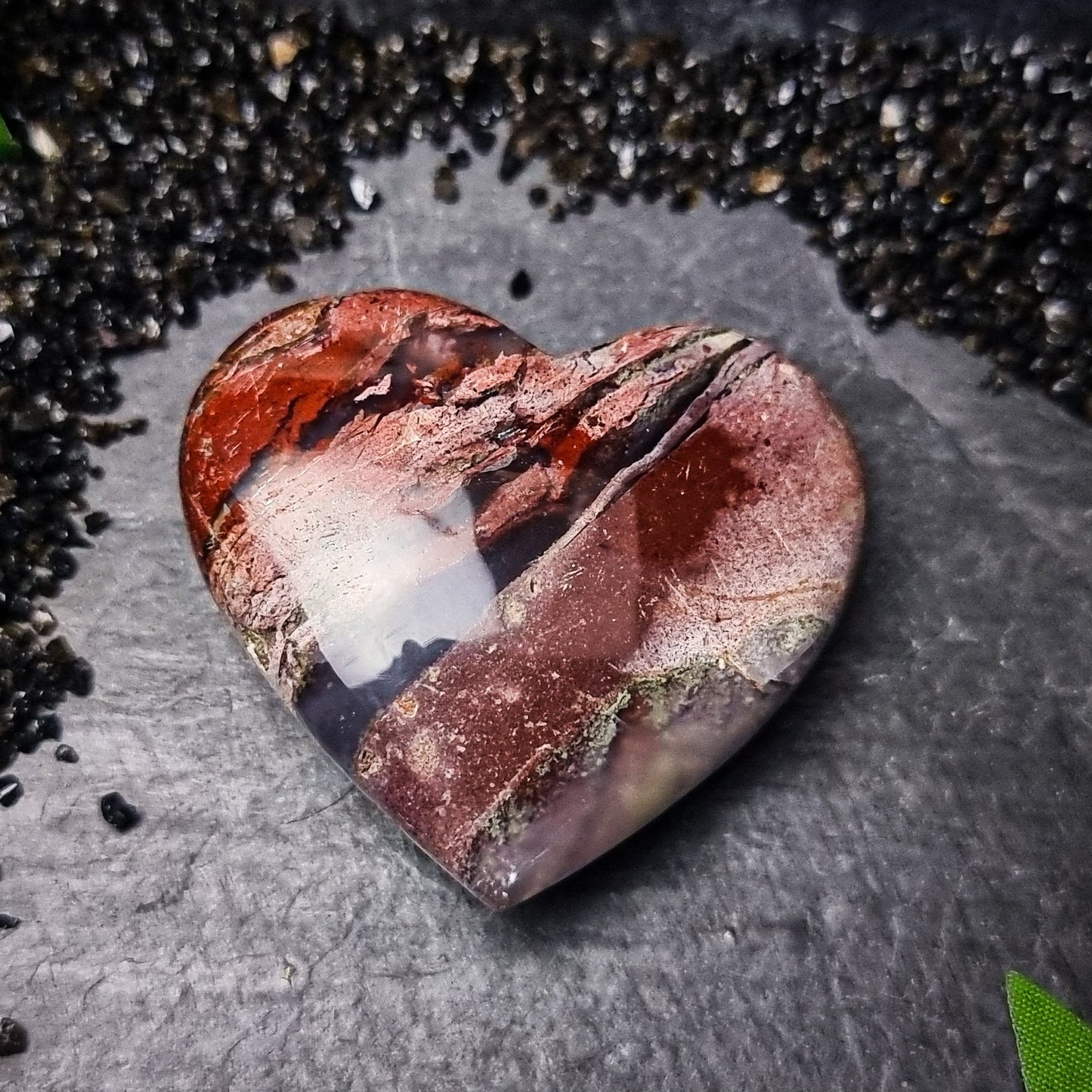 Messy Moss Agate Hearts