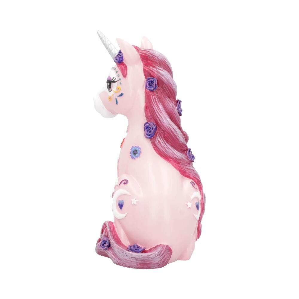 Candycorn Pink Day of the Dead Skeleton Unicorn Figurine