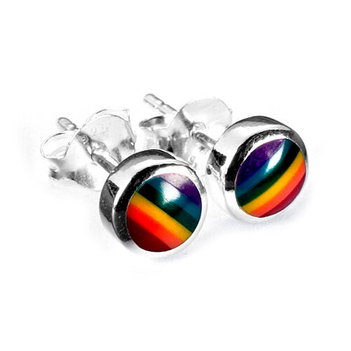 Rainbow stud earings